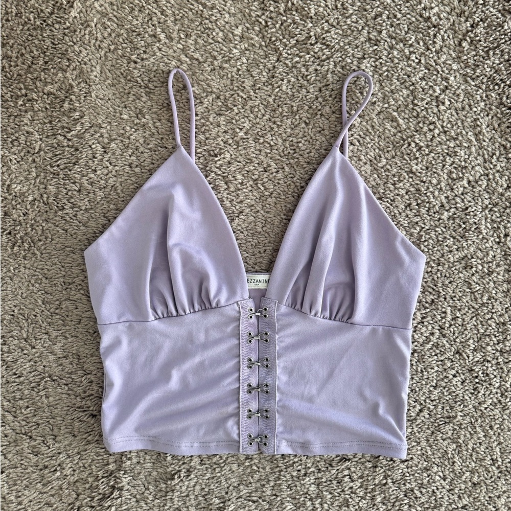 Lavender Spaghetti Strap Crop Top